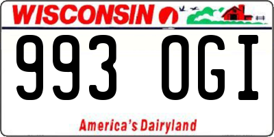 WI license plate 993OGI