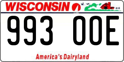 WI license plate 993OOE