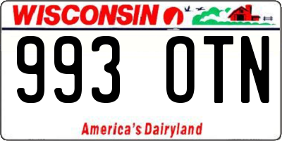 WI license plate 993OTN