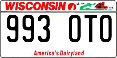 WI license plate 993OTO