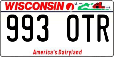 WI license plate 993OTR