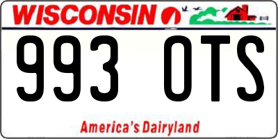 WI license plate 993OTS
