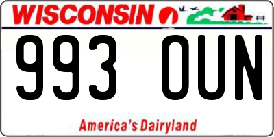WI license plate 993OUN