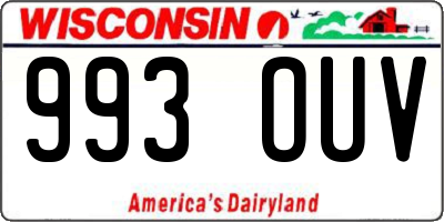 WI license plate 993OUV