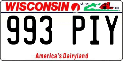 WI license plate 993PIY