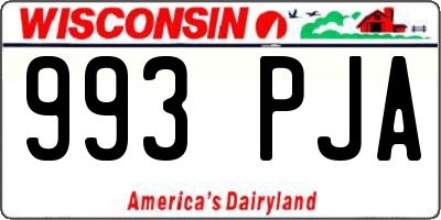 WI license plate 993PJA