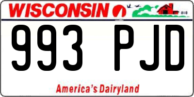 WI license plate 993PJD