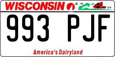 WI license plate 993PJF
