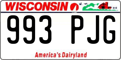 WI license plate 993PJG