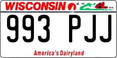 WI license plate 993PJJ