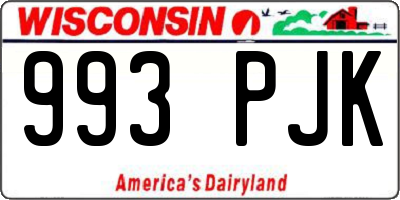 WI license plate 993PJK