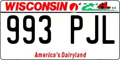 WI license plate 993PJL