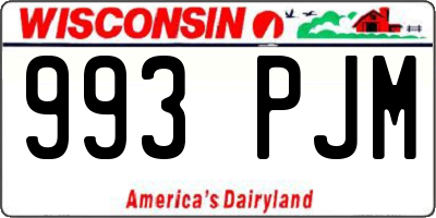 WI license plate 993PJM