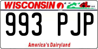 WI license plate 993PJP