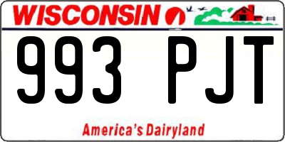 WI license plate 993PJT