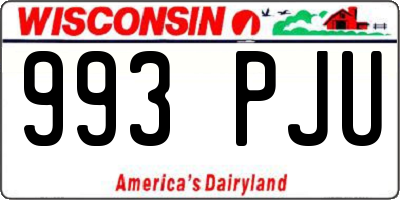 WI license plate 993PJU