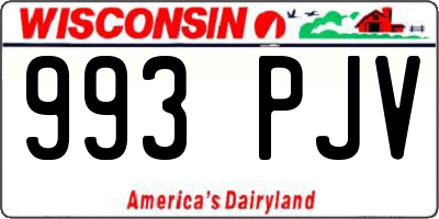 WI license plate 993PJV