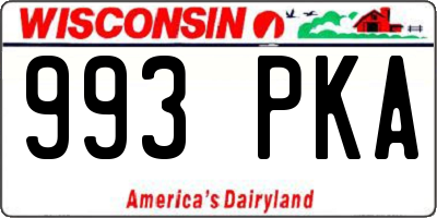 WI license plate 993PKA