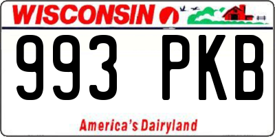 WI license plate 993PKB