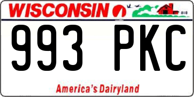 WI license plate 993PKC