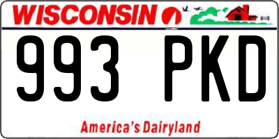 WI license plate 993PKD