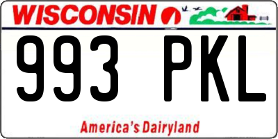 WI license plate 993PKL