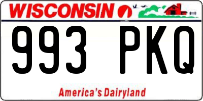 WI license plate 993PKQ