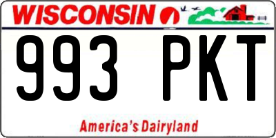 WI license plate 993PKT