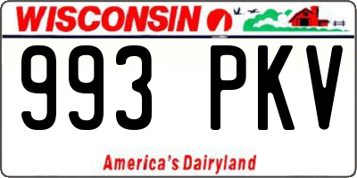 WI license plate 993PKV