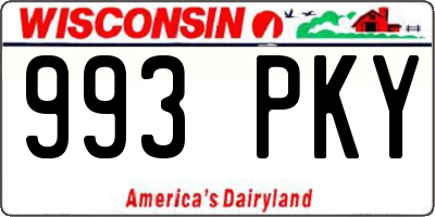 WI license plate 993PKY