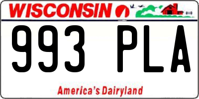 WI license plate 993PLA