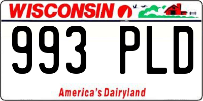 WI license plate 993PLD