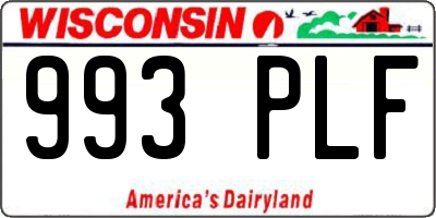 WI license plate 993PLF