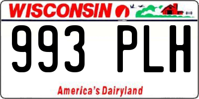 WI license plate 993PLH
