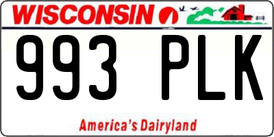 WI license plate 993PLK