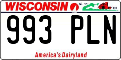WI license plate 993PLN