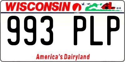 WI license plate 993PLP