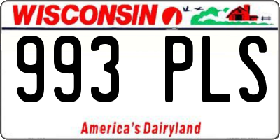 WI license plate 993PLS