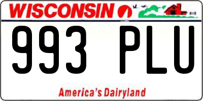 WI license plate 993PLU