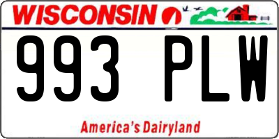WI license plate 993PLW