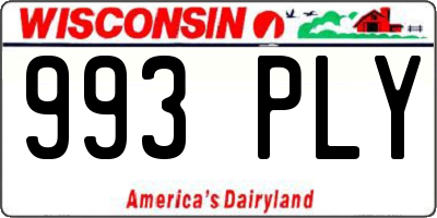 WI license plate 993PLY