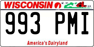 WI license plate 993PMI