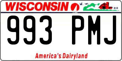 WI license plate 993PMJ