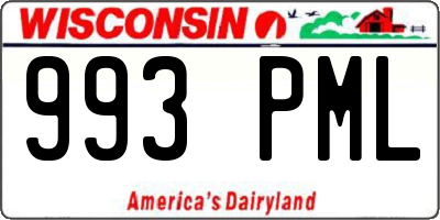 WI license plate 993PML