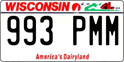 WI license plate 993PMM