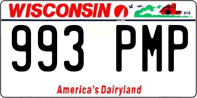 WI license plate 993PMP