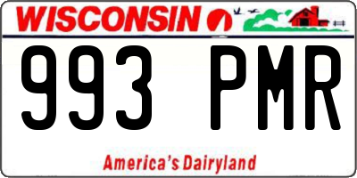 WI license plate 993PMR
