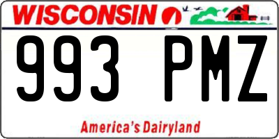 WI license plate 993PMZ
