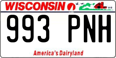 WI license plate 993PNH