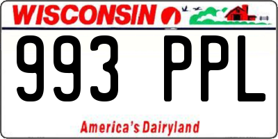 WI license plate 993PPL